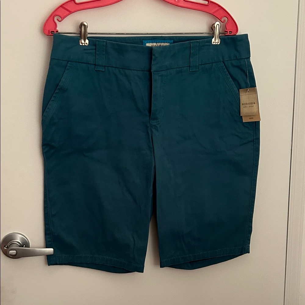 Sonoma Teal Chino Bermuda Shorts